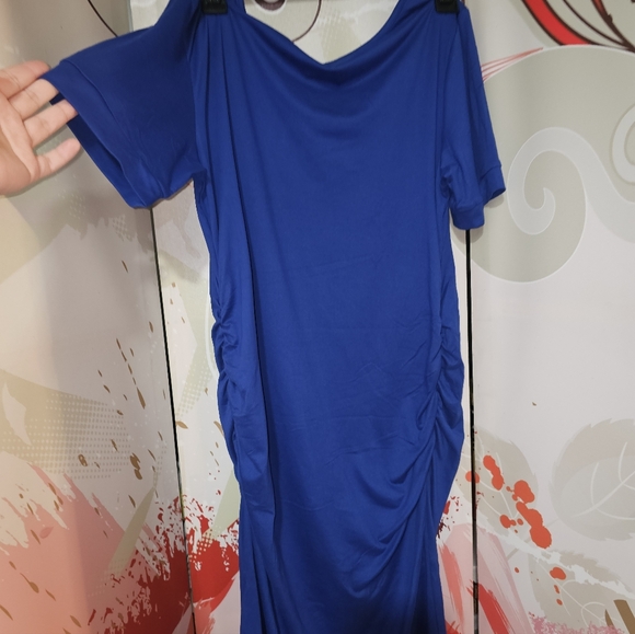 Blue Maternity Dress - Picture 4 of 8